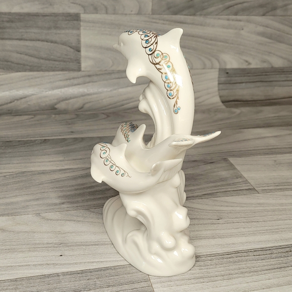 Lenox China Jewels Collection Frolicking Dolphins 8.25" USA Retired - Picture 8 of 13